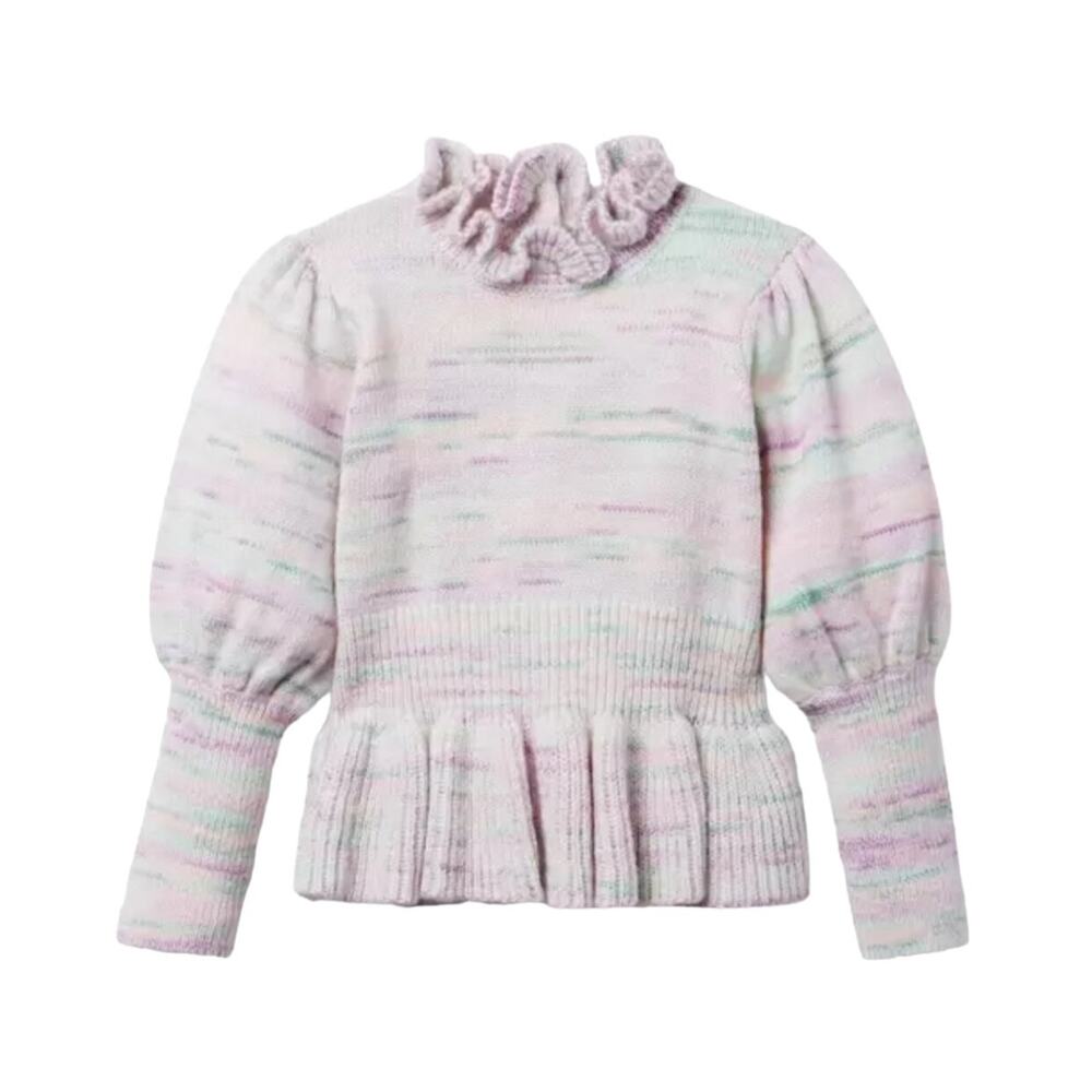 Janie and Jack NWT Marled Peplum Ruffle Sweater